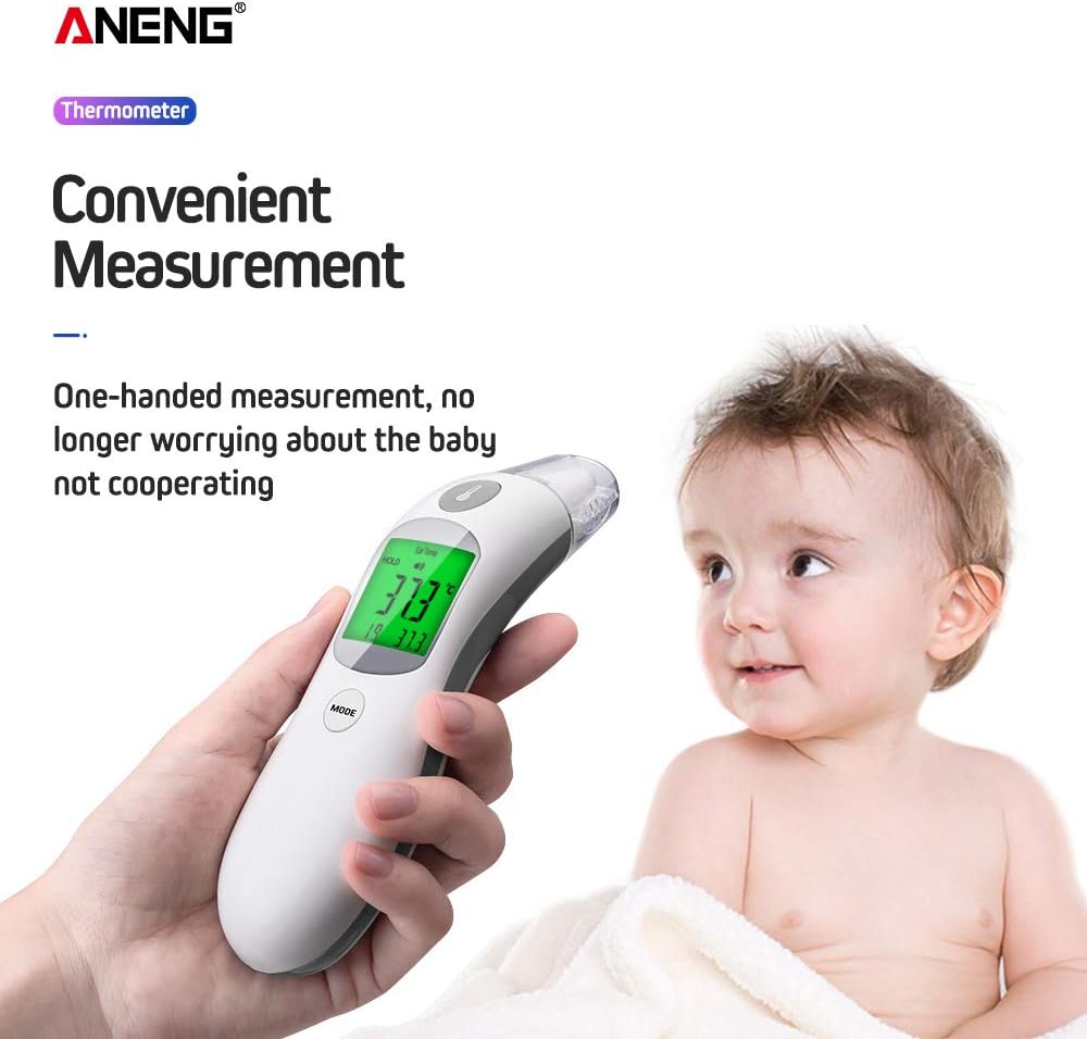 Doolland Infrared Digital Thermometer for Fever - Forehead and Ear Thermometer - Baby Thermometer for Kids and Adult - Accurate Easy to Use