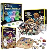 NATIONAL GEOGRAPHIC Geology Bundle - 3 Rock, Fossil and Crystal Kits, Grow Crystals, Start a Rock...