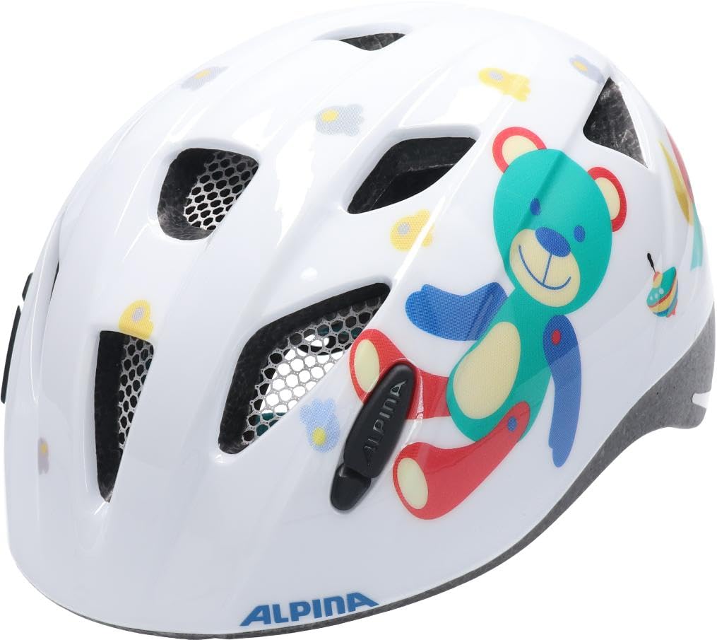 ALPINA Unisex - Children, XIMO cycling helmet, white bear gloss, 47-51 cm