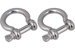 SHENGHUISS Anchor Shackle Stainless Steel 316 Forged Bow Shackle Screw Pin Marine Hardware Rigging