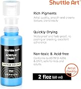 Shuttle Art Acrylic Paint Set 25 Vintage Colors 60ml Premium Bulk view 4