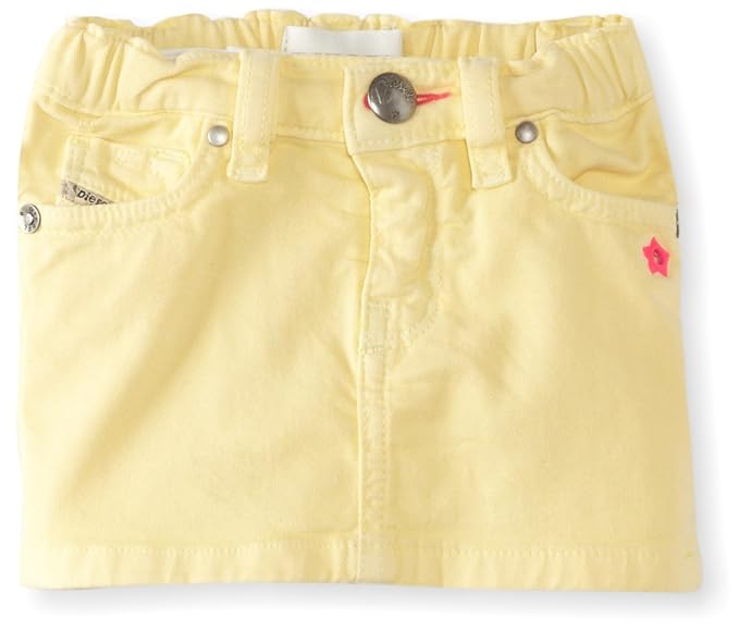 light yellow denim skirt