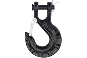 MAHIONG 3/8 Inch Clevis Slip Hook with Safety Latch, Alloy Steel Heavy Duty Winch Hook for Truck Trailer Transport Tow Chain Hook, (Loading Capacity 12000 lbs)