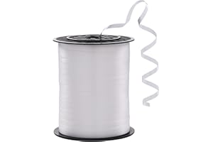 Guagchuan White Curling Ribbon 500 Yards, 3/16" Width, Perfect for Gift Wrapping, Balloons, Decorations, Multiple Occasions