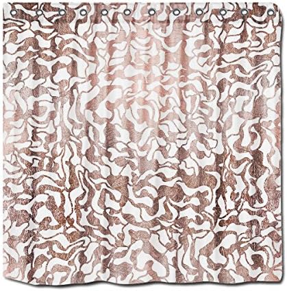 YYT Personalized Shower Curtains Stylish Rose Gold Geometric Hand Drawn Pattern Shower Curtain 72"X72"