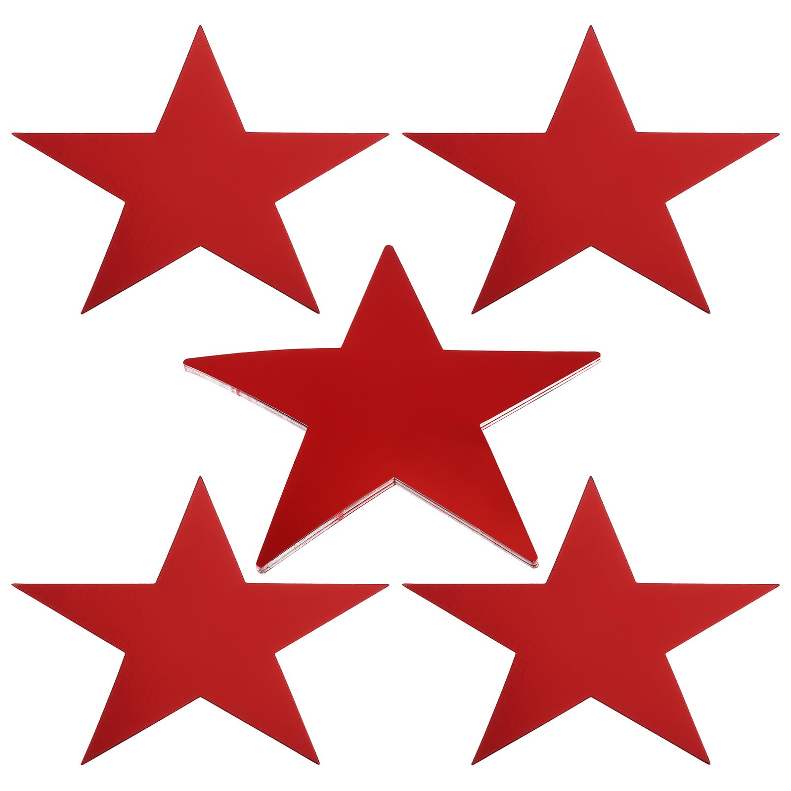 PATIKIL 11" Star Cutouts, 12 Pack Star Cutout Double Printed Paper Stars for Classroom Decoration DIY Craft Project Bulletin Board Wall Poster, Red