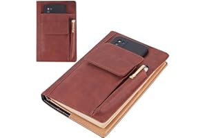 PU Leather Book Cover A5 Waterproof Book Sleeve Brown Reusable Book Protector Leather Book Cover A5 Notebook Cover Book Prote
