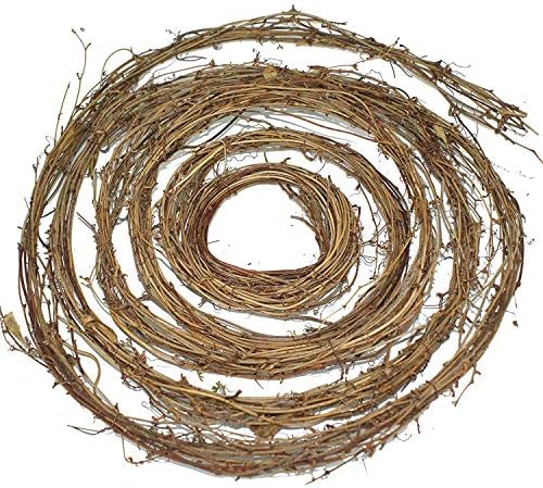 Delicaft 13 Ft Roll of Dried Natural Grapevine Garland (Yellow 2 Pack)