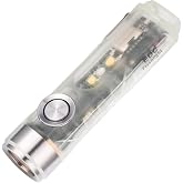 RovyVon Aurora A5 4th Rechargeable Keychain Flahslight Small EDC Flashlight | 650 Lumen Glow in the Dark Mini Flashlight with Warm White Sidelight, Magnetic Pocket Clip and Tail Base, for Home, Outdoors