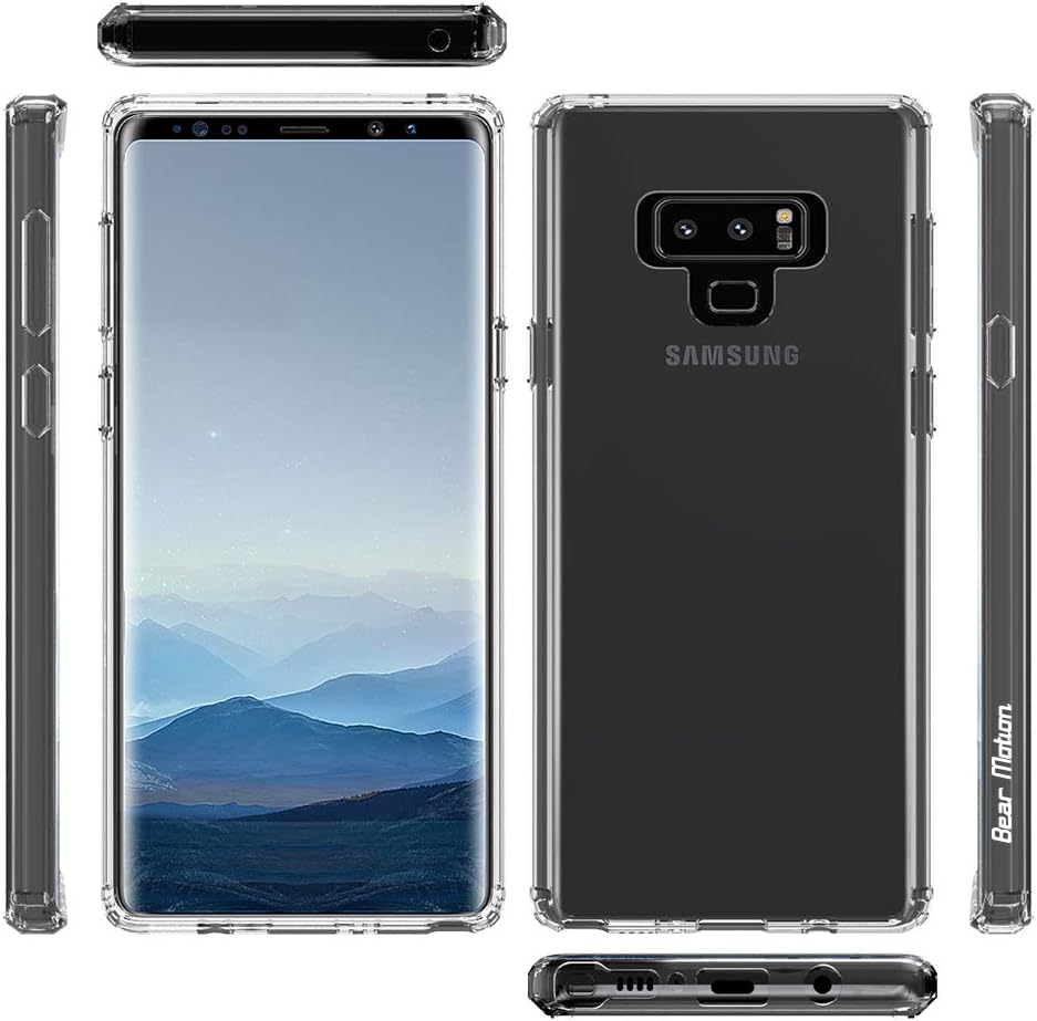 Bear Motion Case for Samsung Galaxy Note 9 with Shockproof TPU Bumper and Scratch Proof PC Back Cover for Samsung Note 9 (Clear)