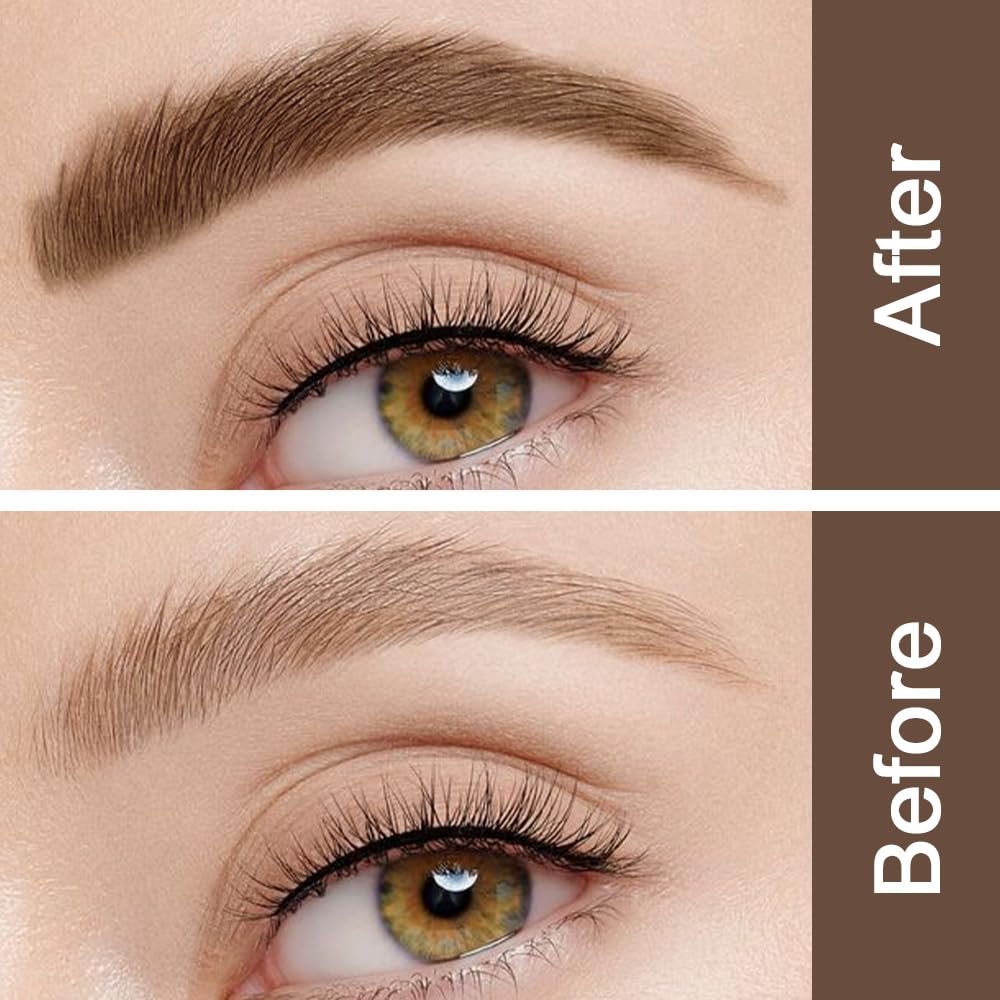2Pcs Eyebrow Gel Waterproof,Longwear Tinted Eye Brow Mascara,Eyebrow Color Makeup kit,maquillaje gel para cejas a prueba de agua,Long Lasting Eyebrows Vegan cosmetics,04 Dark Brown