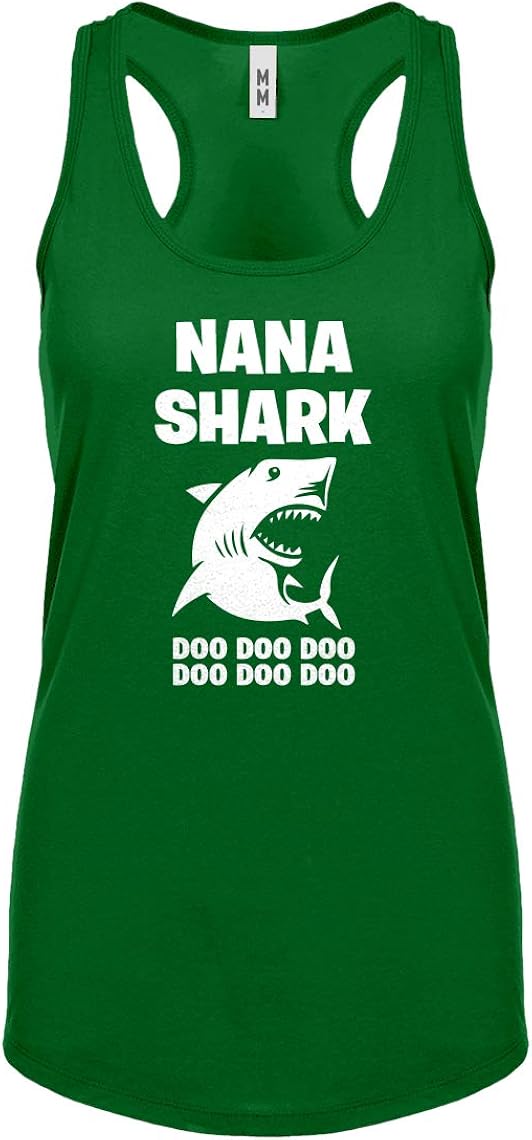 Nana Shark Womens Racerback Tank Top