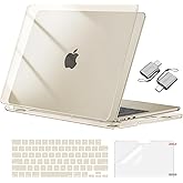 MOSISO Compatible with MacBook Air 13 inch Case 2026 2025 2024 2023 2022 M4 A3240 M3 A3113 M2 A2681,Plastic Hard Shell&Keyboard Cover&ScreenFilm&Type C for MacBook Air 13.6 inch Case,Crystal Starlight