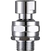 Shower Head Swivel Ball Adapter Brass Adjustable Shower Arm Connector Universal Showering Component Shower Arm Extension, Polished Chrome
