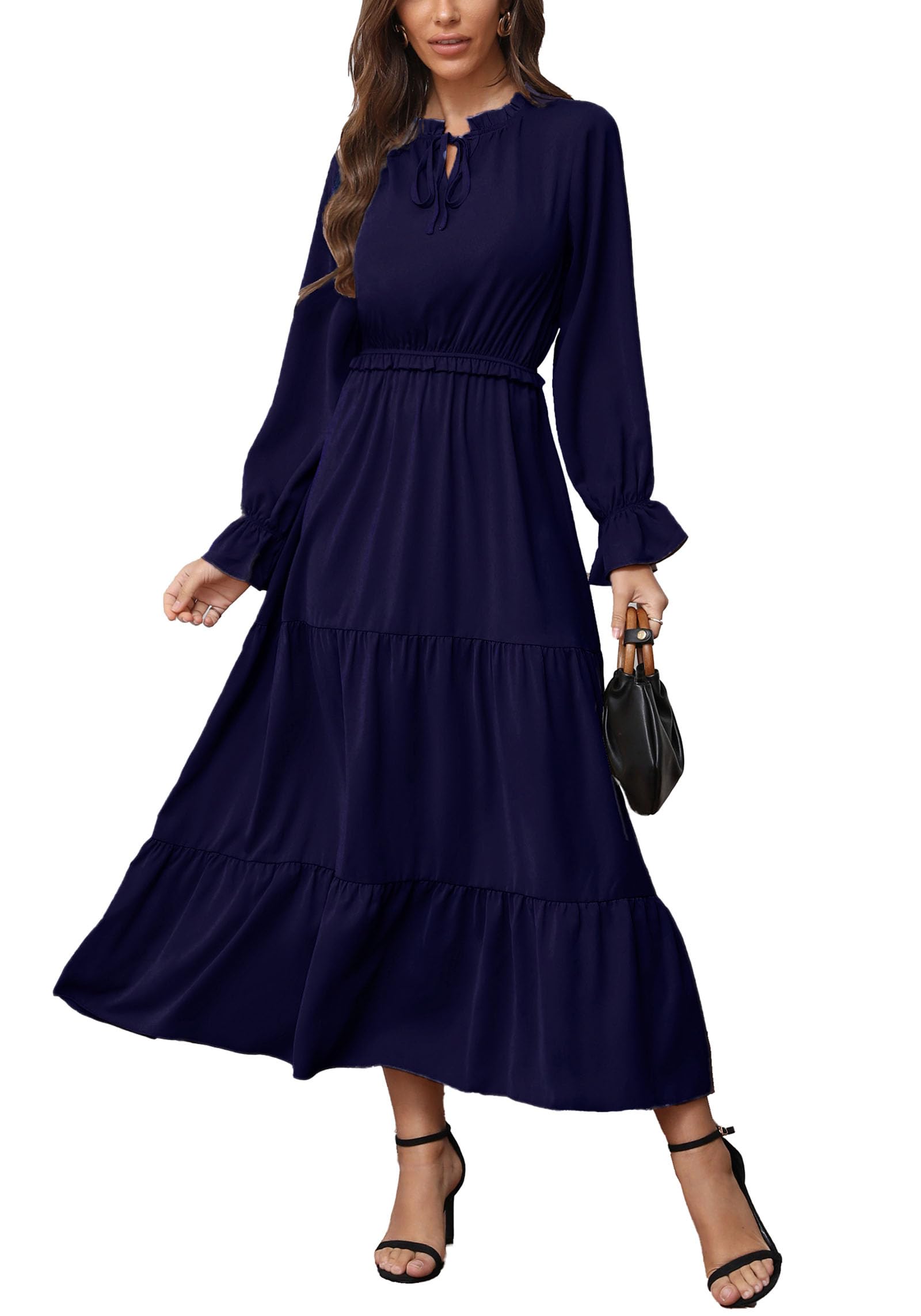 KIRUNDO Womens Spring Dresses 2024 Casual Long