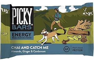 Picky Bars Real Food Energy Bars, Plant Based Protein, All-Natural, Gluten Free, Non-GMO, Non-Dairy, Chai and Catch Me, Pack of 10