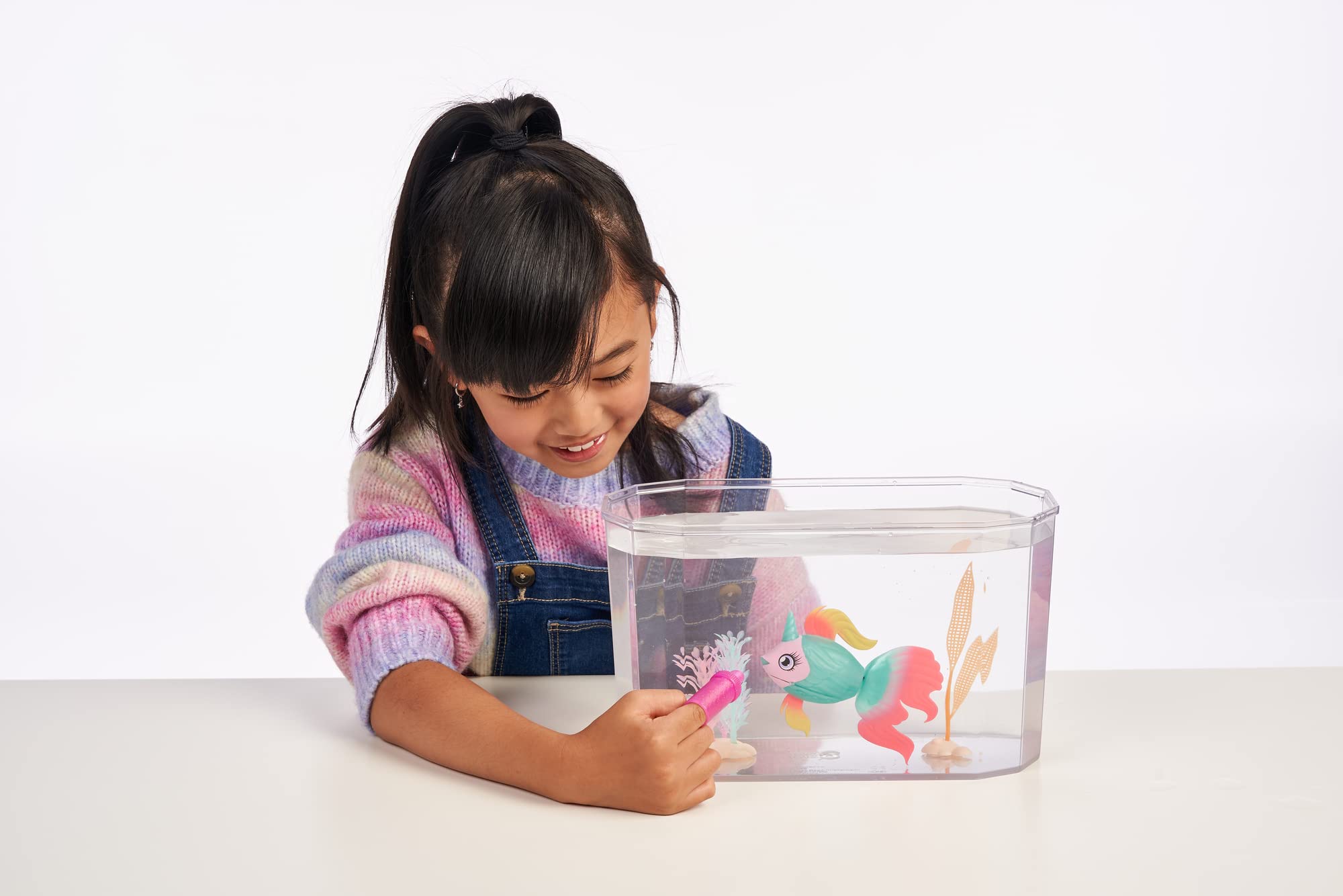 Lil' Dippers: Fantasea | Interactive Toy Fish & Tank, Magically Comes Alive in Water, Feed and Swims Like A Real Fish