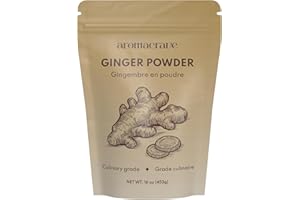 AROMACRAVE Ginger Powder| 100% Pure and Natural Ground Ginger Root | Aromatic & Flavorful | No Additives or Preservatives | Pantry Staple for Cooking, Baking, Tea, and Smoothies 16 oz