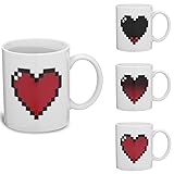 Kikkerland Pixel Heart Morphing Mug