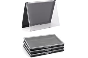 AJLTPA Magnetic Makeup Palette with Clear Top, 3Pack Empty Eyeshadow Pan Dispensing Storage Box with 60Pcs Adhesive Metal Stickers for DIY Cosmetics Lipstick Blush Powder-5.7"x4.3"Palette