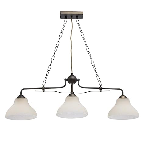 Mw Light 673012203 Triple Pendant Ceiling Light Metal Brown White