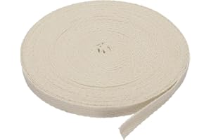 PATIKIL Cotton Twill Tape 1/4 Inch 10 Yards 100% Cotton Ribbon Bias Tape Herringbone Webbing Trim for Sewing Gift Wrapping, Beige