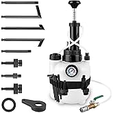 Crizendo Transmission Fluid Pump Kit 3L Manual Refill 8pcs ATF Adapters | Manual Refill System with pressure gauge, premium automotive fluid filler &amp; oil change tool for transmission service