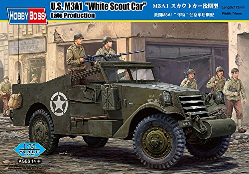 Hobby Boss US M3A1 White Scout Car Late Production Vehicle Model Building Kit