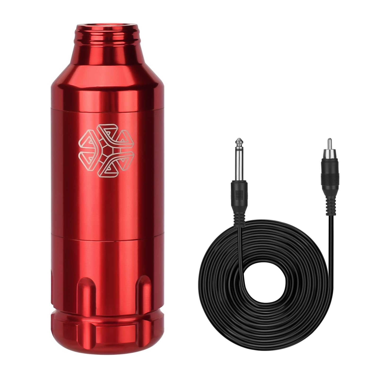 ATOMUS Red Tattoo Rotary Pen Machine 31.5mm Diameter with RCA Clip Cord for Liner and Shader