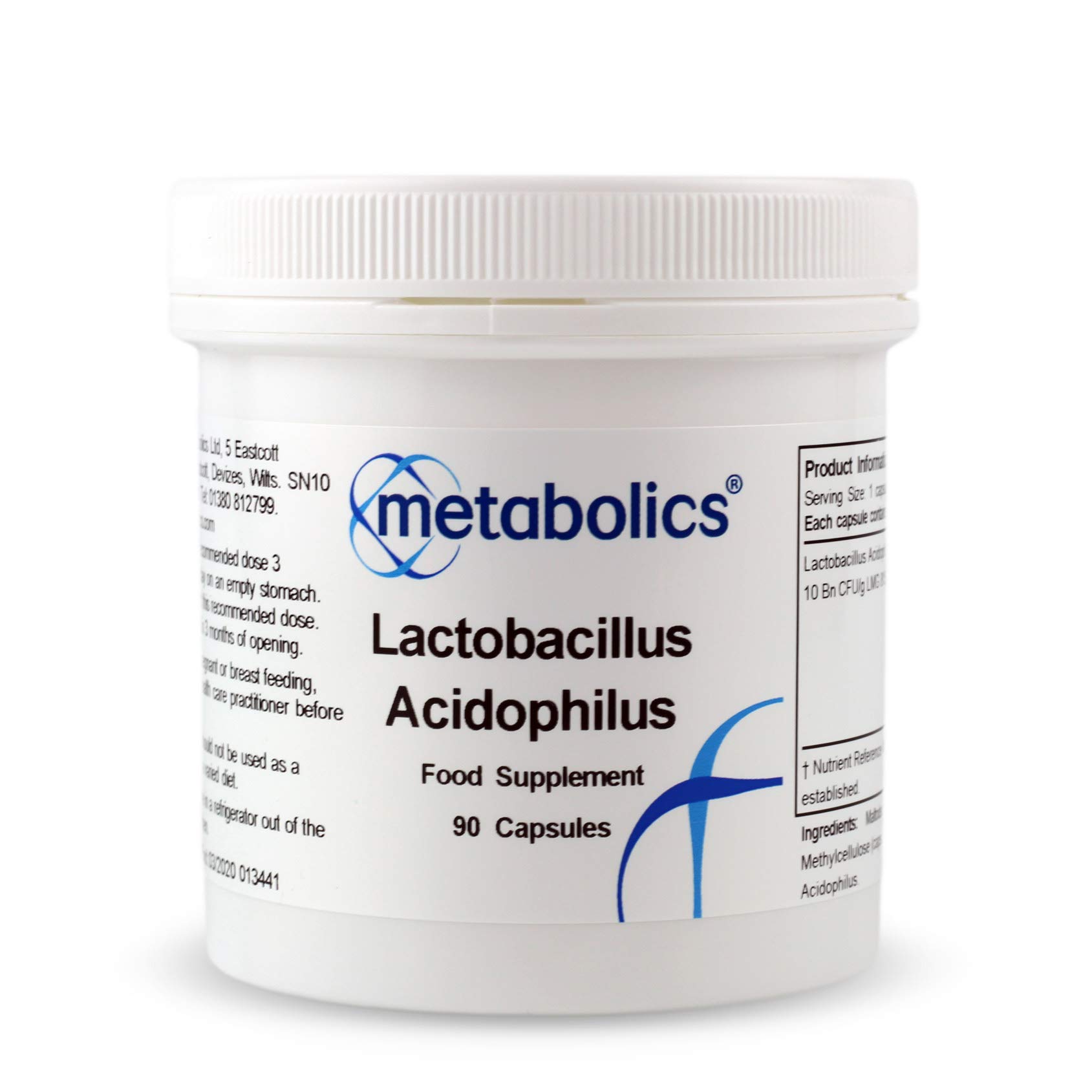Lactobacillus Acidophilus, Lactobacillus - Pot of 90 Capsules Containing 500mg