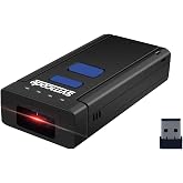 Symcode Bluetooth Wireless Barcode Scanner,Compatible with Bluetooth Function &amp; 2.4GHz Wireless, Portable Barcode Reader Work with Windows, Mac,Android, iOS Phones, Tablets or Computers