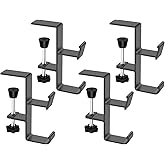 Zoomarlous 2 in 1 Garland and Stocking Mantel Holders, Adjustable No Drill Fireplace Stocking Hooks, Heavy Duty Mantle Stocking Hanger with Double Hooks for Xmas Home Party Decoration Bags Kitchen