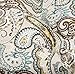 Pillow Perfect Paisley Indoor/Outdoor Sofa Setee Swing Cushion, Tufted, Weather, and Fade Resistant, 19