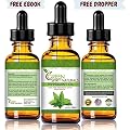 4 oz - Free Ebook + Free Glass Dropper - Peppermint Oil (Mentha piperita) 100% Pure - Natural - Therapeutic Grade - Peppermint Essential Oil - 4 Ounce Amber Bottle with Two Tops - Phenolic Sealed Screw Top for Long Term Storage - Separate Threaded Glass D