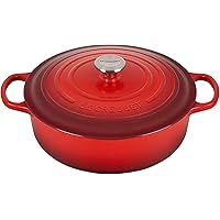 Le Creuset Enameled Cast Iron Signature Round Wide Dutch Oven, 6.75 qt., Cerise