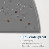 OHMO Silicone Cat & Dog Food Mat, Waterproof Non-Slip 46x25 cm Dark Grey view 6