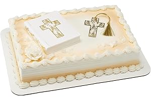 Religious Bible and Cross Cake Topper