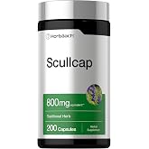 Horbaach Skullcap Herb Extract | 200 Capsules | Scullcap Supplement for Men and Women | Scutellaria Baicalensis | Non-GMO and Gluten Free