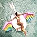 CAPTAIN FLOATY Giant Rainbow Pegasus Unicorn Pool Float, Swim Raft Floatie Lounger for Kids and Adults (Luxury Model)