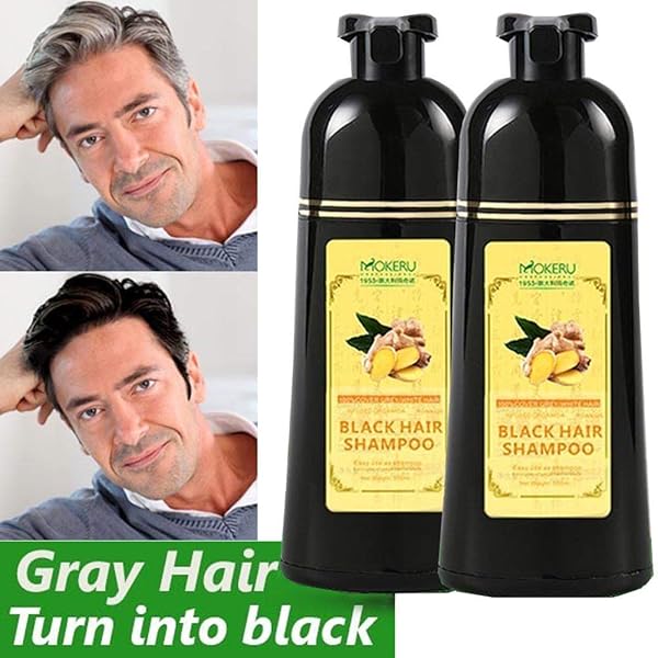 2pcs Mokeru Old Ginger King Black Hair Shampoo For Men And Women