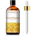 PHATOIL 100ML Sweet Orange Fragrance Oils for Aromatherapy, Diffuser Oils for Home, Perfect for Humidifier, Yoga, DIY Candle and Soap Making - 3.38FL.OZ