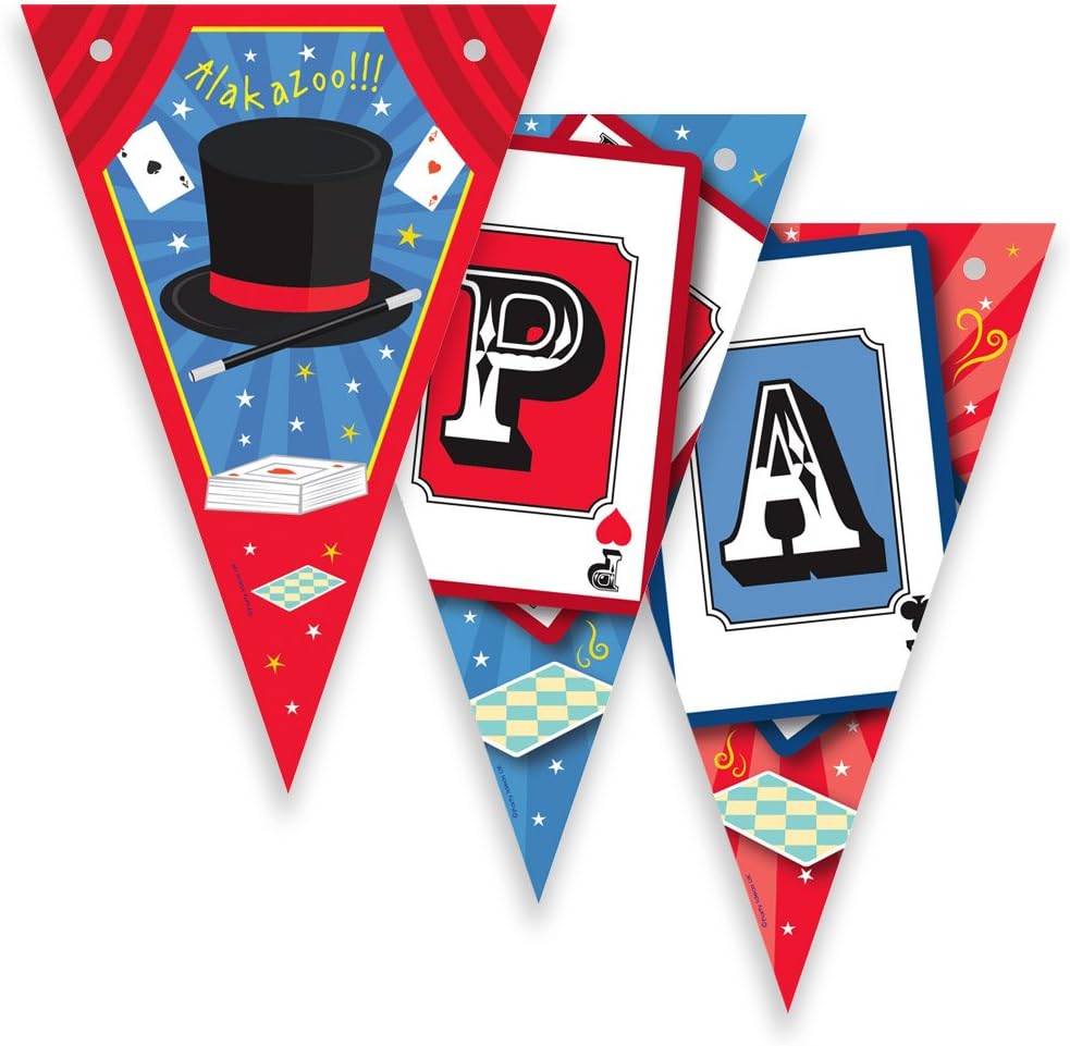 MAGIC SHOW TRIANGLE Bunting decoration 12 Flags