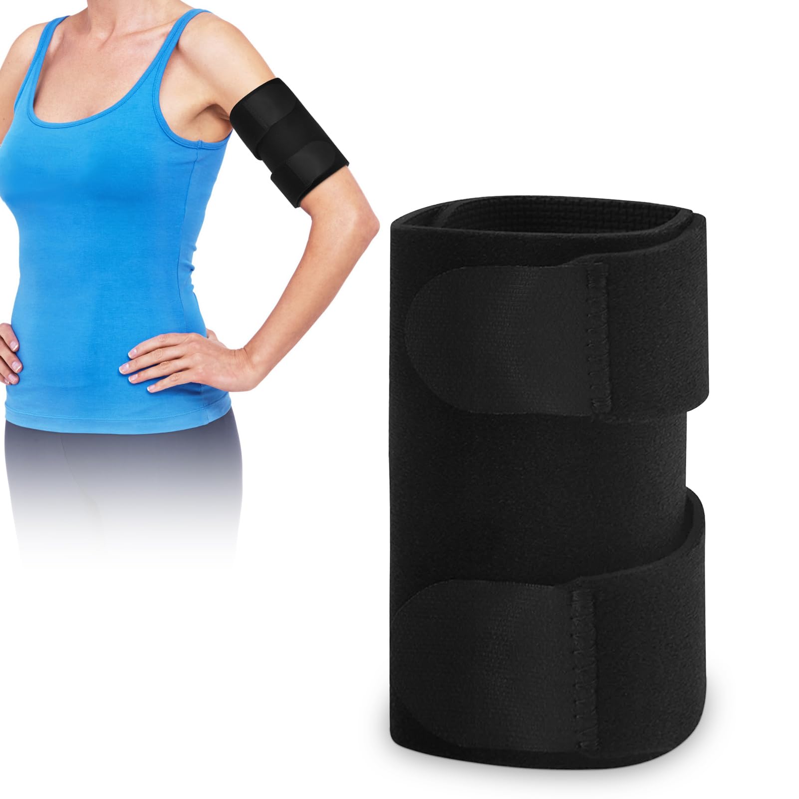 Yosoo Health Gear Upper Arm Sleeve Compression, Bicep Tendonitis Brace Compression Sleeve Adjustable Elbow Brace Arm Support Wrap for Upper Arm