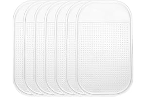 HARFINGTON 7pcs Car Dashboard Anti-Slip Mat 5.5" x 3" Universal Sticky Dash Pad Washable Reusable Car Non-Slip Mats for Phone