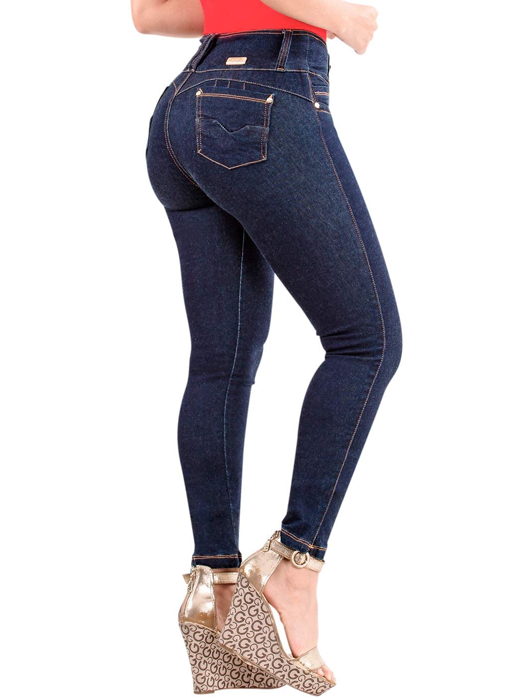 thumbnail image 2 of LT.ROSE Women's Butt Lifter Skinny Jeans - Colombian Booty Enhancement Denim 2 of 9