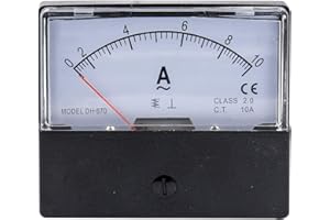 Baomain Ammeter DH-670 AC 0-10A Rectangular Ampere Needle Panel Meter Gauge Amperemeter