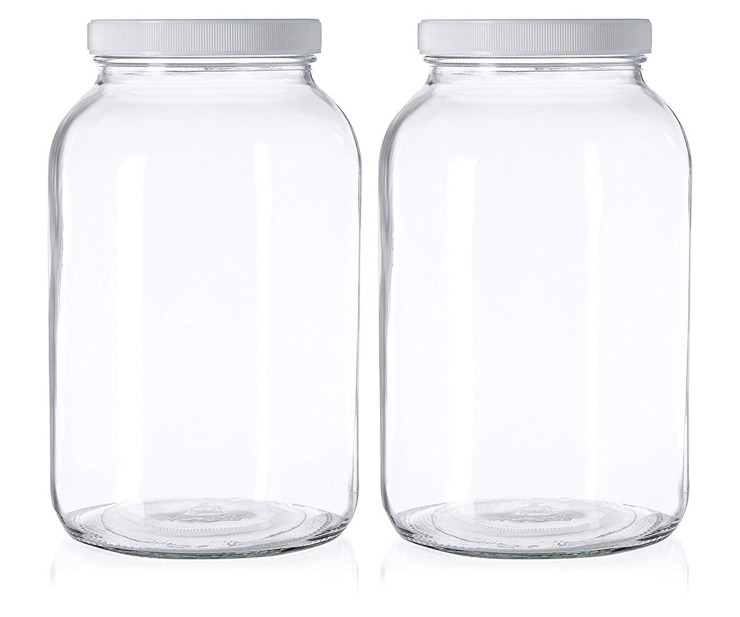 Photo 1 of kitchentoolz 1 Gallon Glass Mason Jars – Extra Large Wide Mouth Jars with Airtight Lids – Perfect for Sourdough Starter, Fermenting, Pickling, and Storage – Made in the USA – Pack of 2