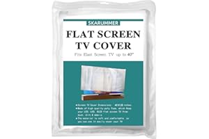 SKARUMMER Foam Flat Screen TV Cover Fits Up to 40''W x 28''H, Flat Screen TV Protection During House Moving, Storing, or Home Renovation (1 PACK)