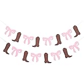 Boot Or Bows Gender Reveal Banner - Boots Or Bows Party Decorations,Cowgirl Boots 1st Birthday,Cowgirl Gender Reveal Decorations,Cake Smash Backdrop Banner
