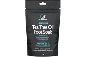 M3 Naturals Tea Tree Oil Foot Soak Infused with Apple Cell Culture Extract and Coconut Oil Epsom Salt for Stubborn Odor, Sore